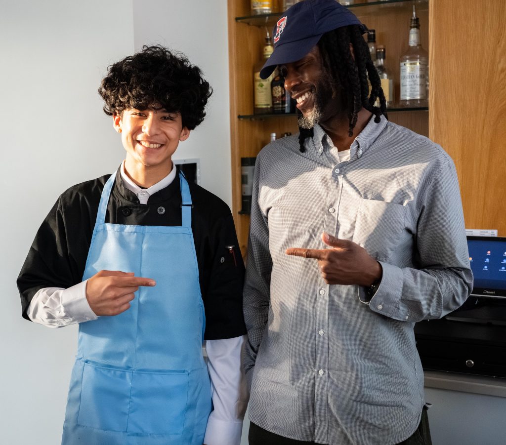 AJ Sam w/ GO Cook student