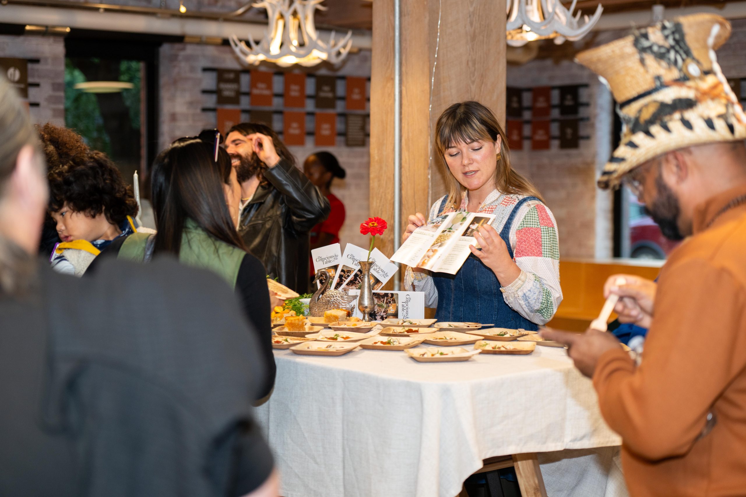 Entrepreneurs sharing their food at a CCAB event